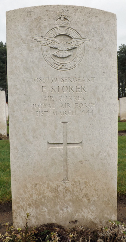 Sgt Frank Storer<br /><br /><br />died on active duty - March 31st, 1944